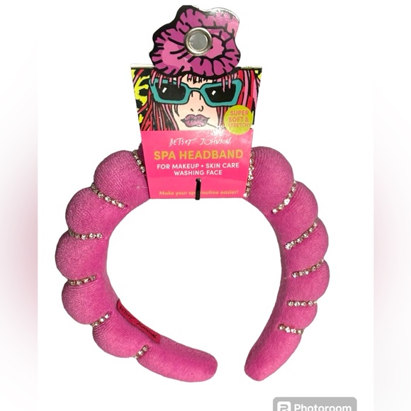 NWT•Betsey Johnson Purple & Rhinestone spa headband - Picture 2 of 6